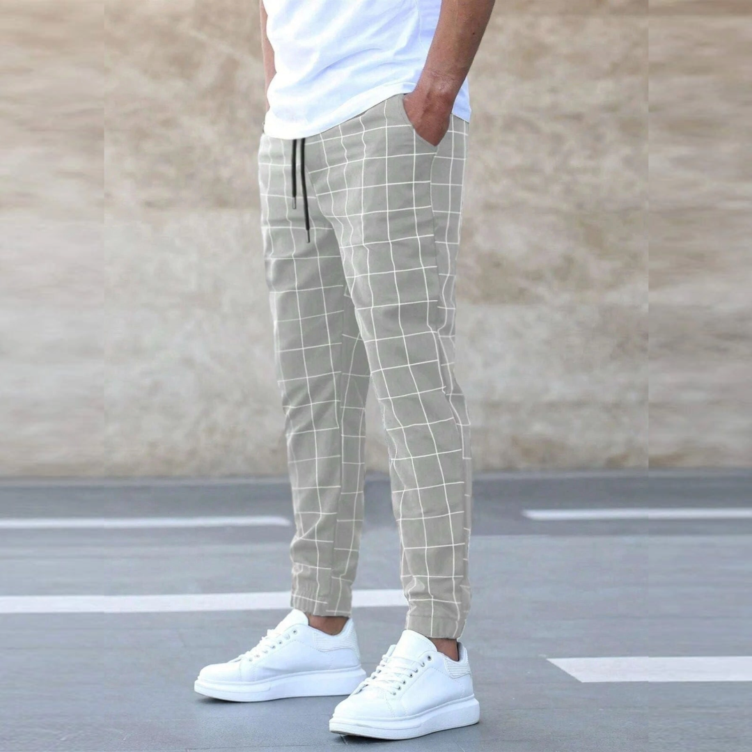 TIZIANO™|CHECK JOGGER TROUSERS