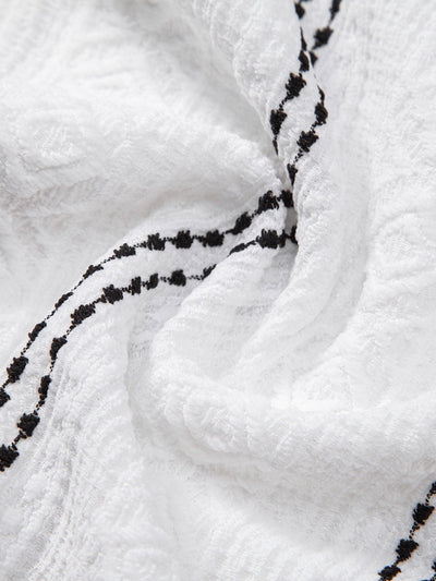 Jacquard Shirt & Linen Trousers Set