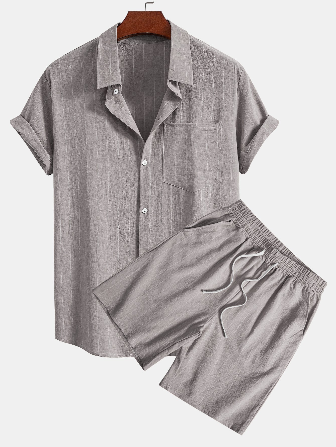 Porto Striped Linen Set