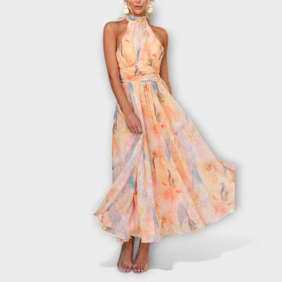 Naira – Watercolour Maxi Dress