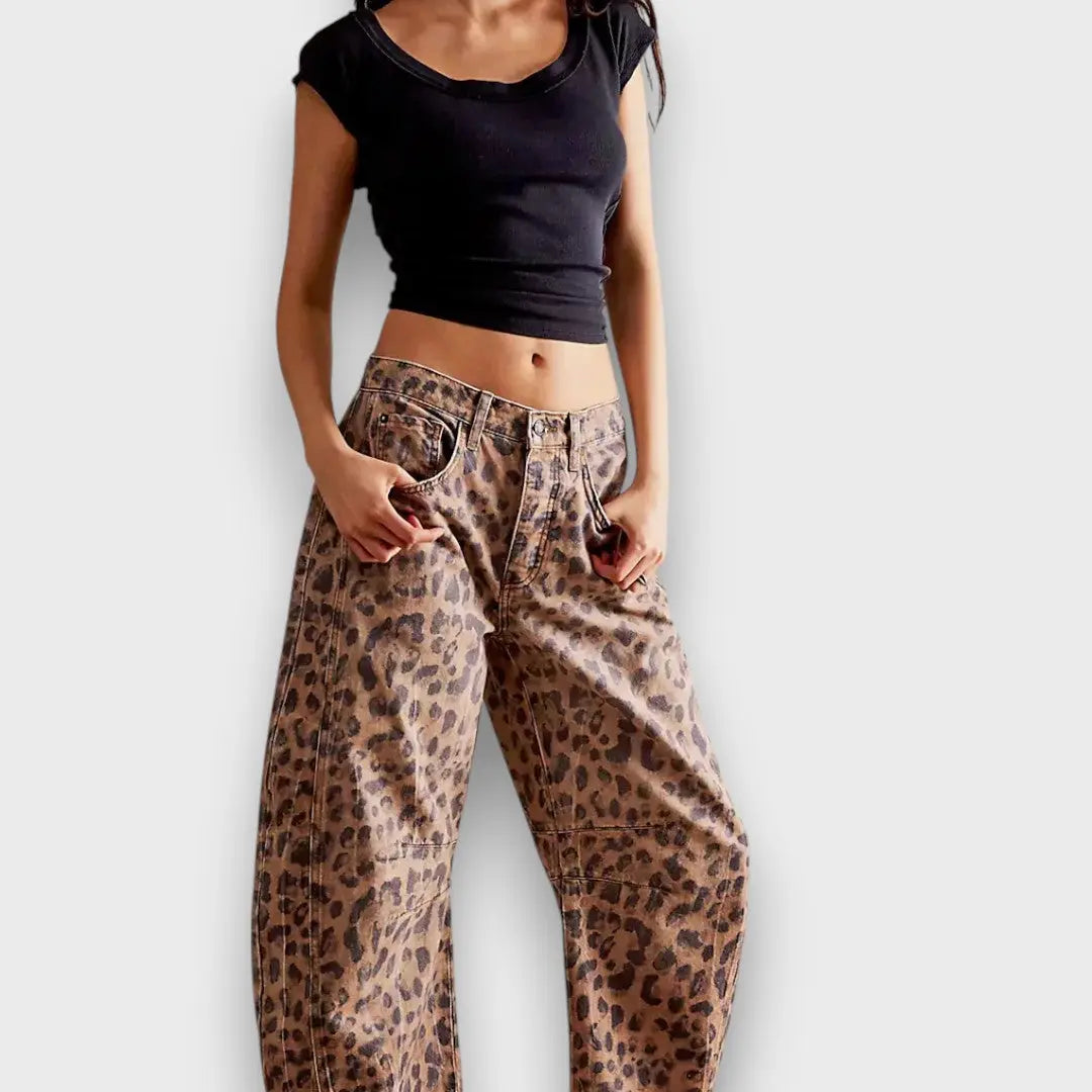 Edith – Animal Print Trousers