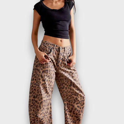 Edith – Animal Print Trousers