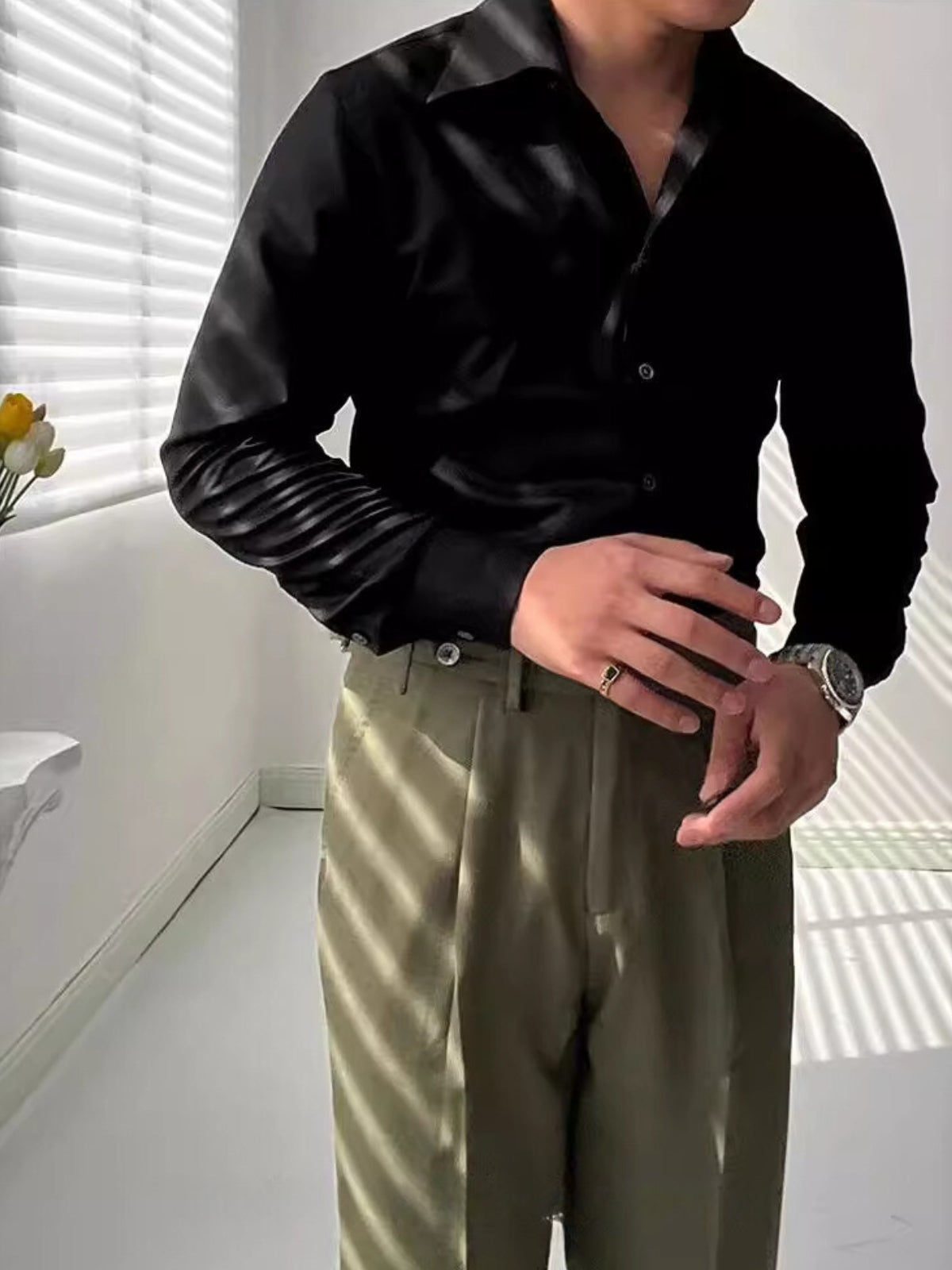 ALFIERI™|ELEGANT SHIRT WITH V-NECK