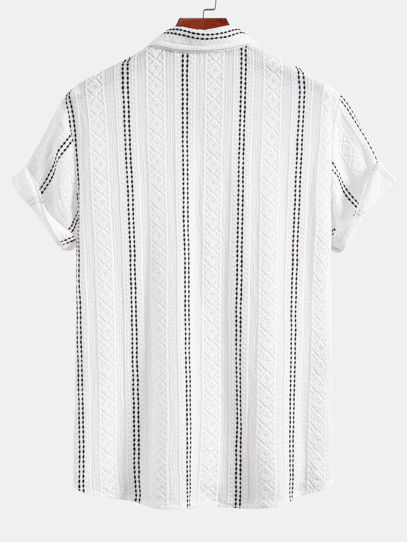 Jacquard Shirt & Linen Trousers Set