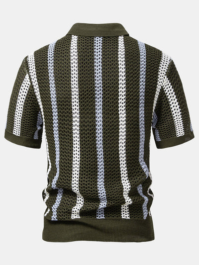 Havana Crochet Polo & Linen Trousers Set