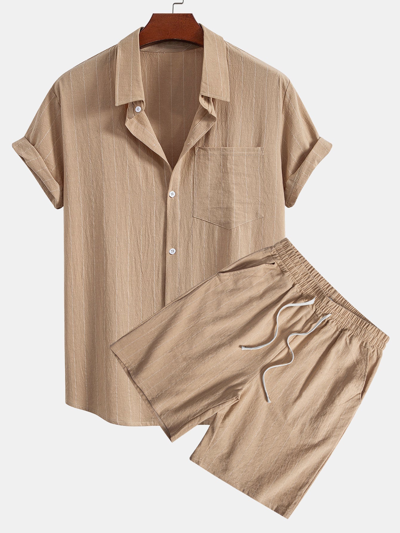 Porto Striped Linen Set