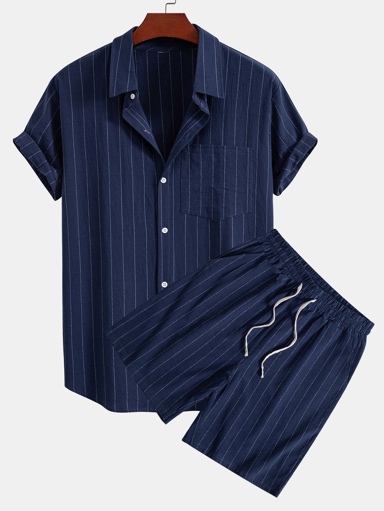 Porto Striped Linen Set