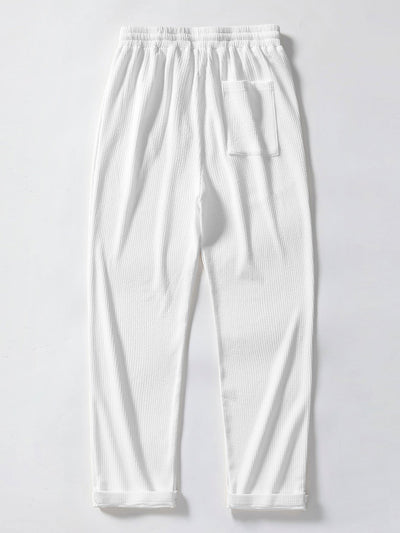 Santorini V-Neck Polo & Ribbed Trousers Set