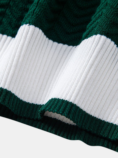 Santorini V-Neck Polo & Ribbed Trousers Set