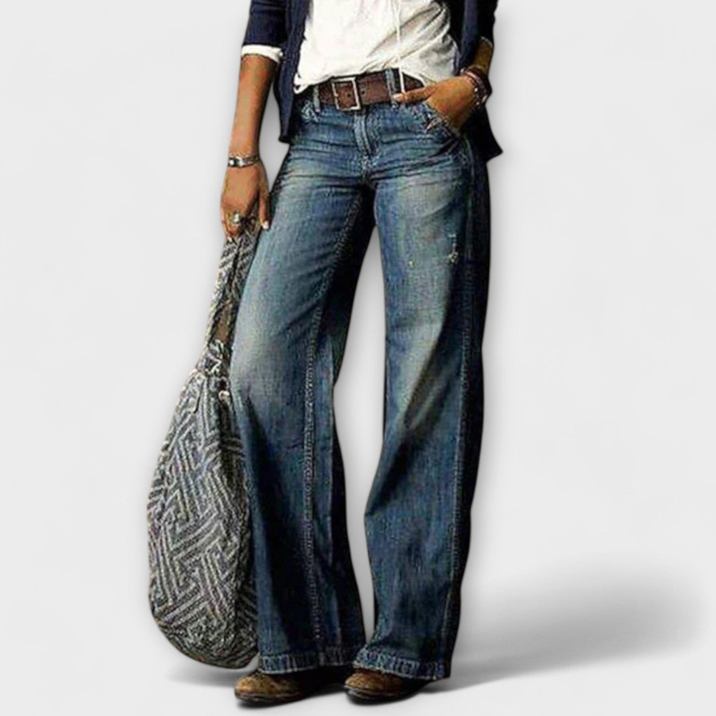 Cess - Wide Leg Denim Trousers
