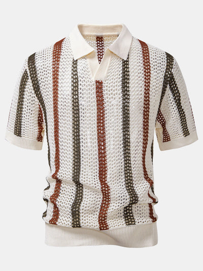 Havana Crochet Polo & Linen Trousers Set