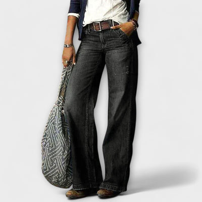 Cess - Wide Leg Denim Trousers