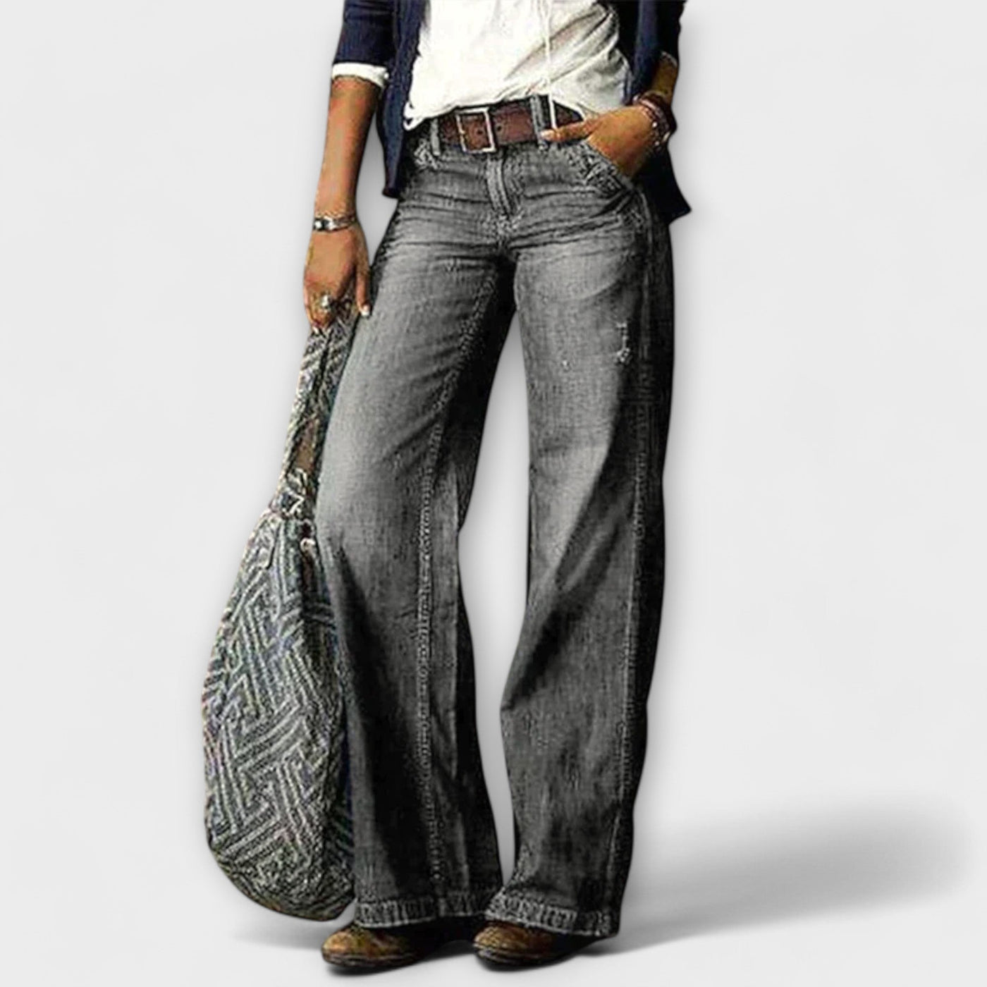 Cess - Wide Leg Denim Trousers