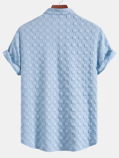 Jacquard Check Shirt & Shorts Set