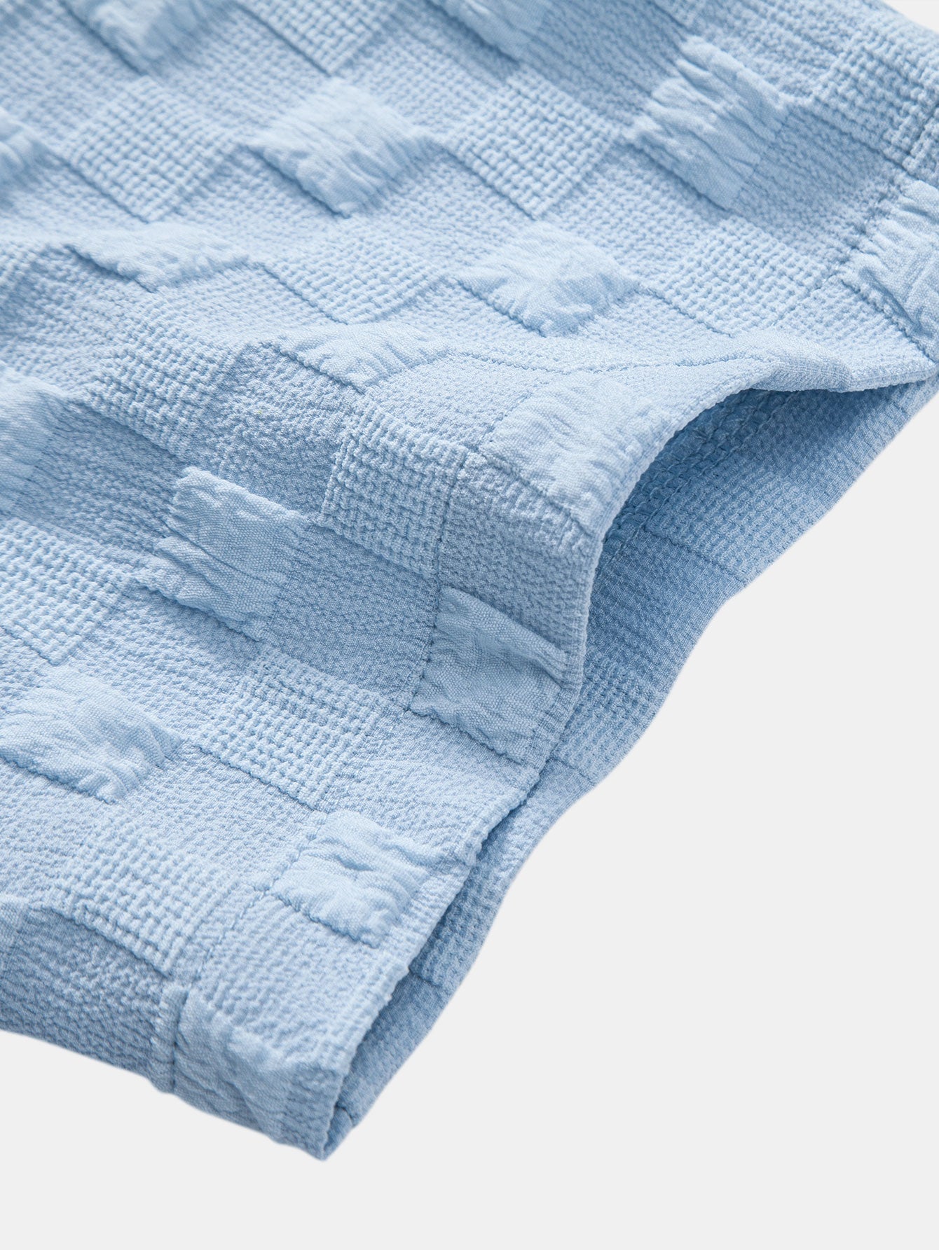 Jacquard Check Shirt & Shorts Set