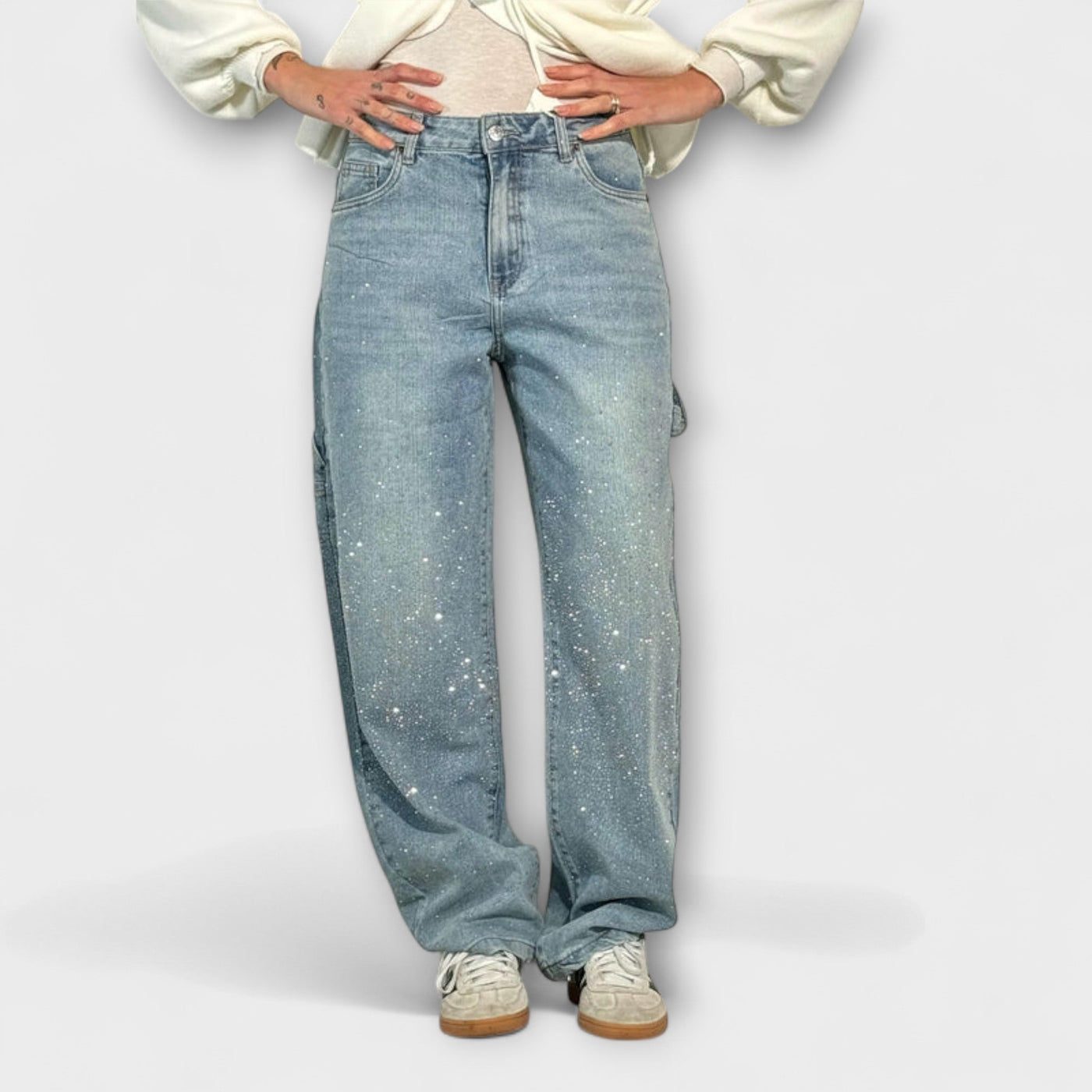 Fable - Denim Balloon Carpenter Style Jeans