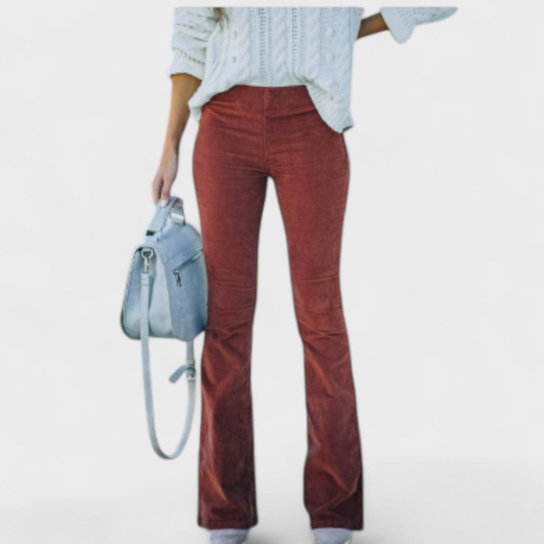 Chloe - Flared Corduroy Trousers