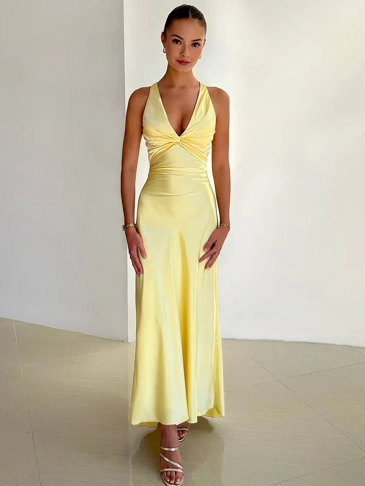 Aurielle – Satin Maxi Dress