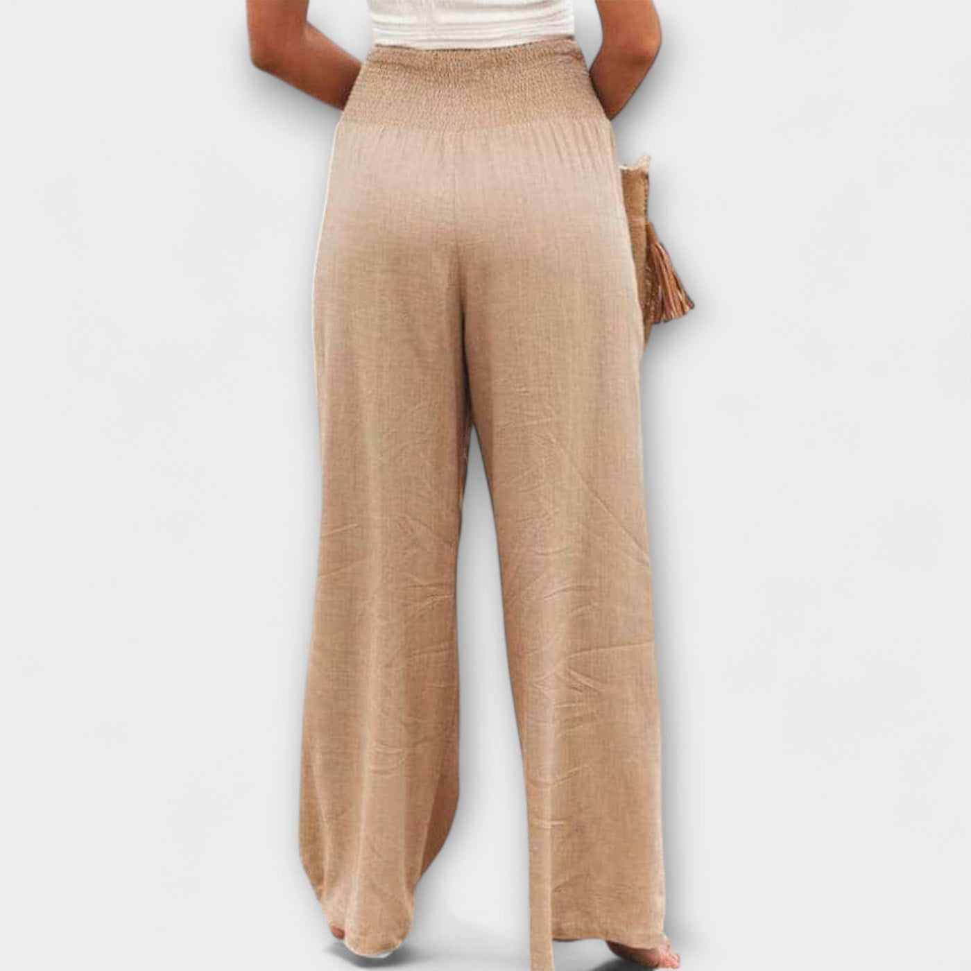 Thearya - Casual Wide-Leg Linen Trousers
