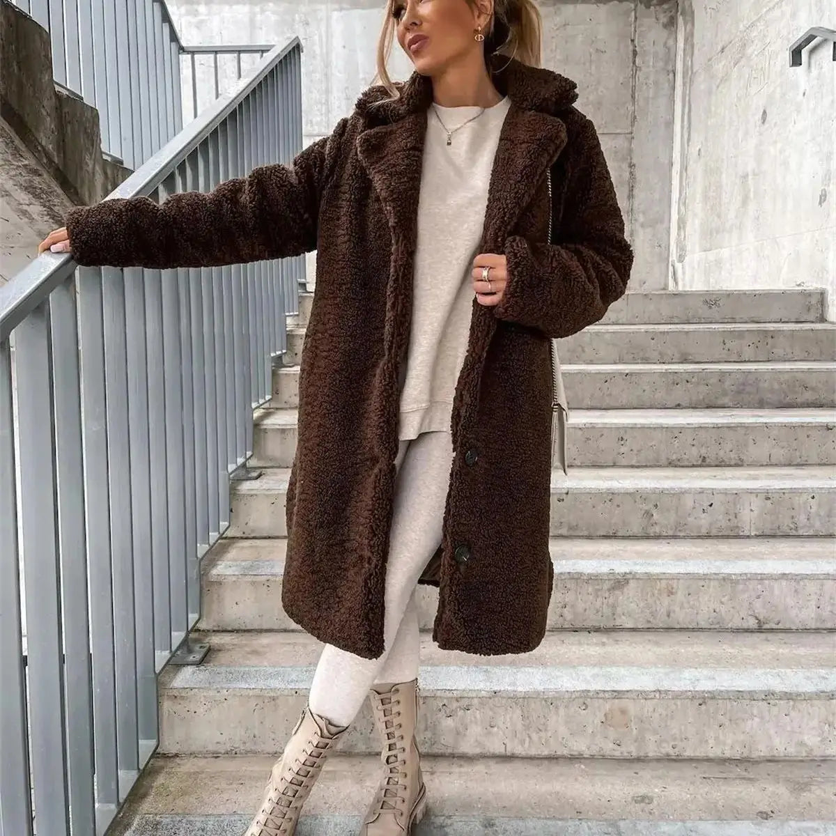 Monica - Stylish Teddy Coat