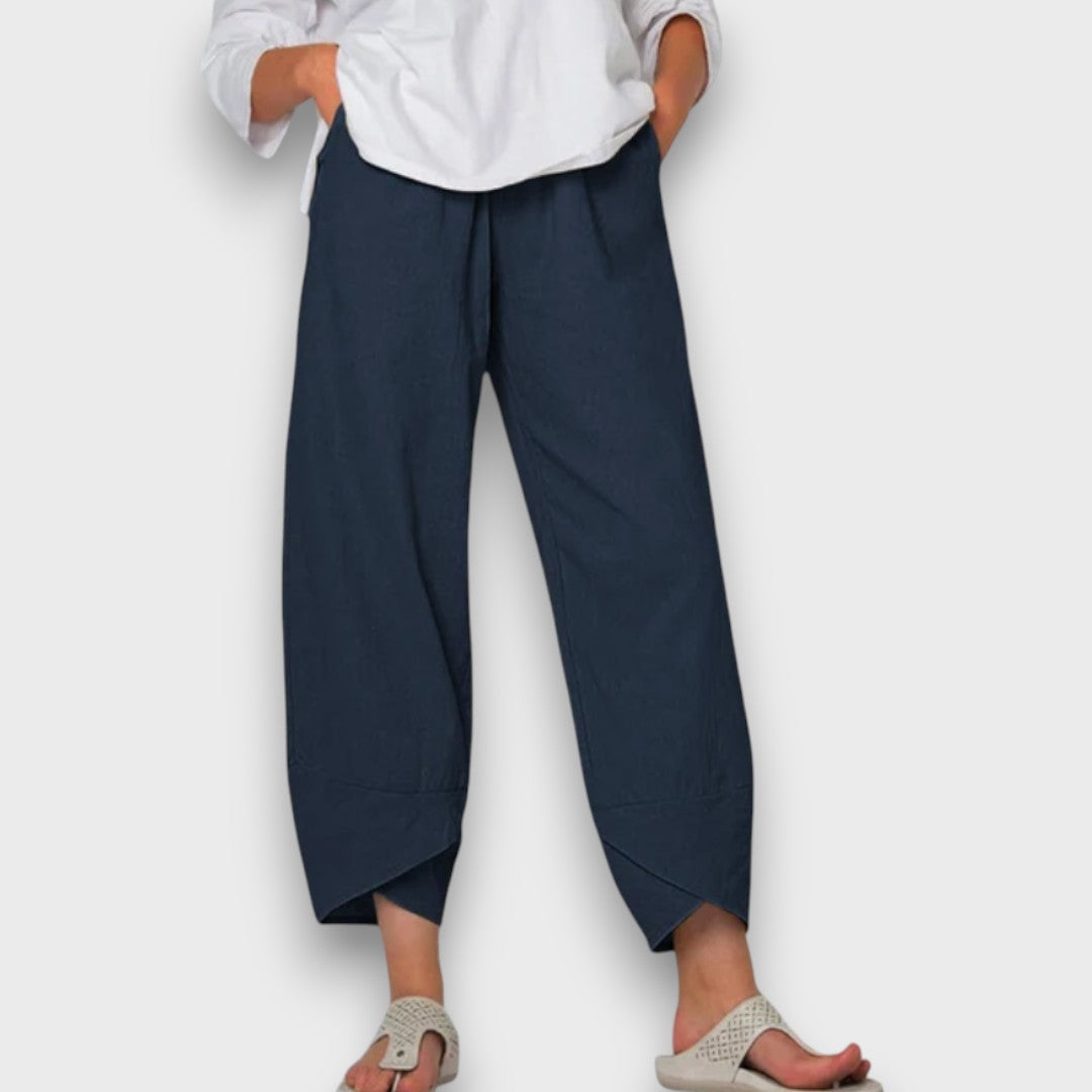 Neve – Lightweight Summer Trousers with Modern Hem