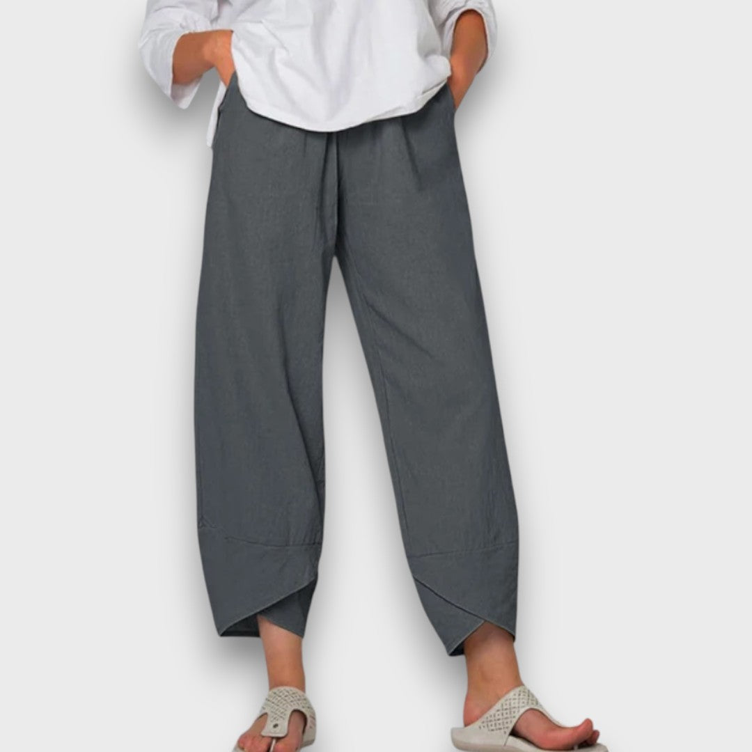 Neve – Lightweight Summer Trousers with Modern Hem