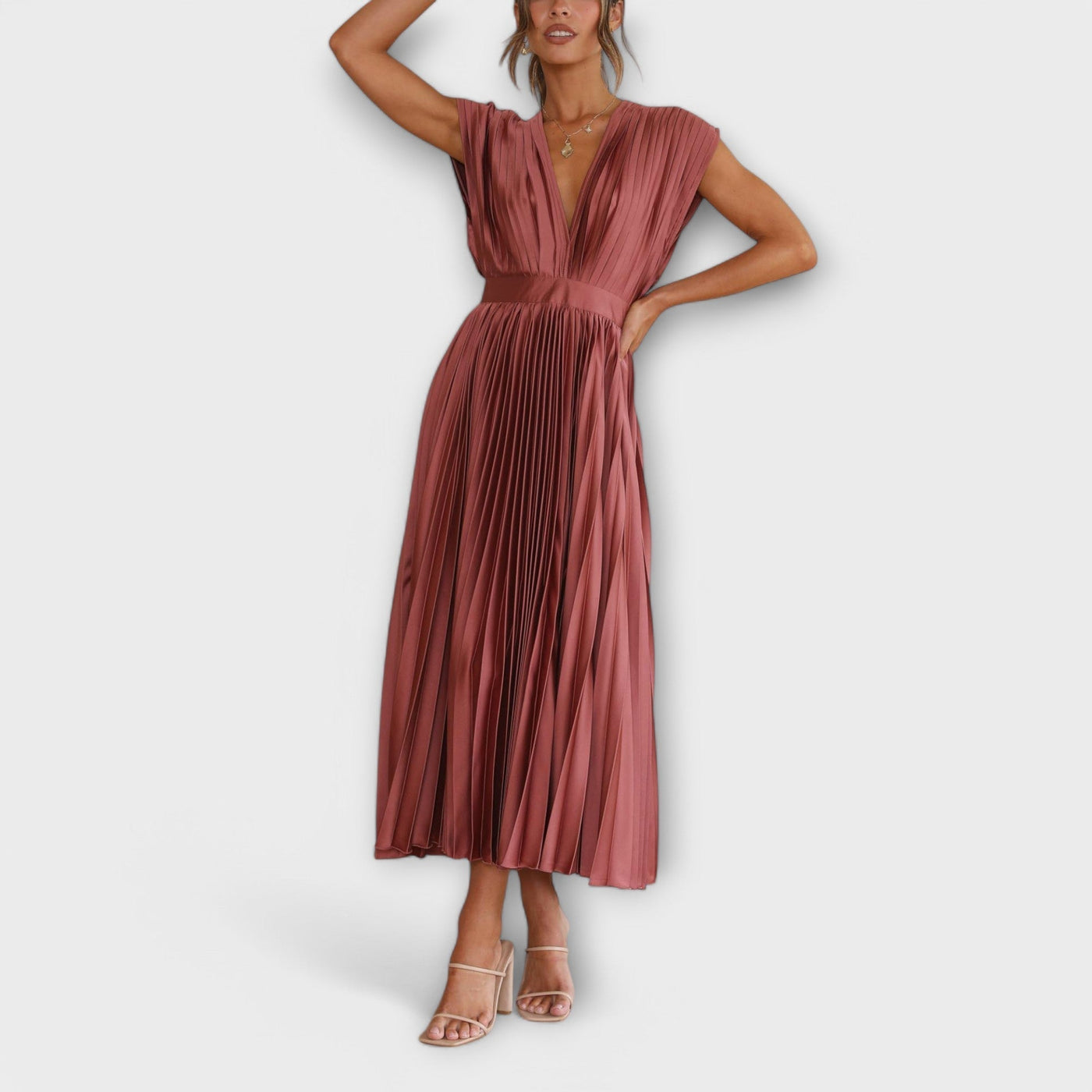 Maria - Stylish Pleated Dress