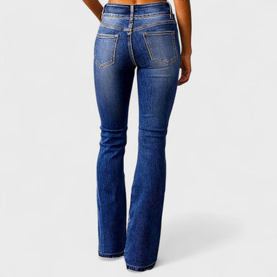 Marylène - High-waisted Wide-leg Fashion Jeans