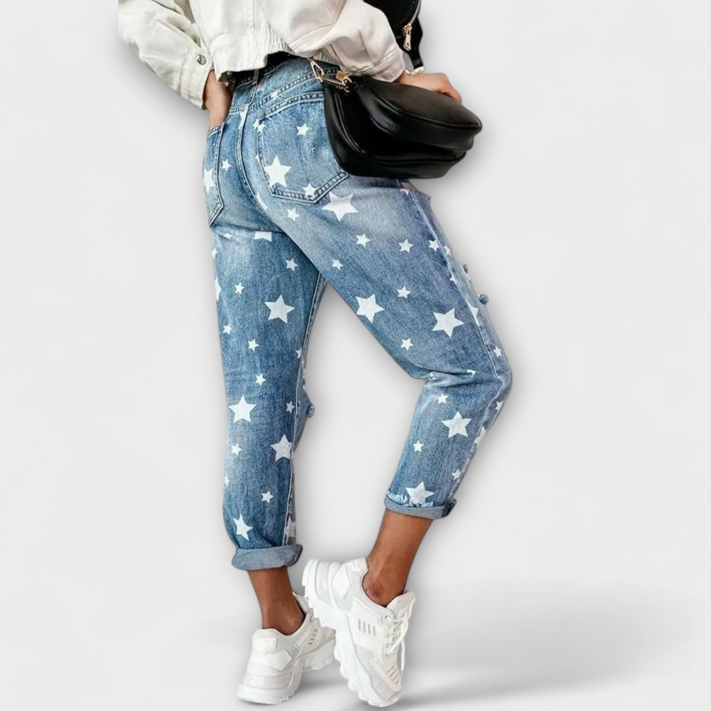 Estari – Relaxed jeans with star print