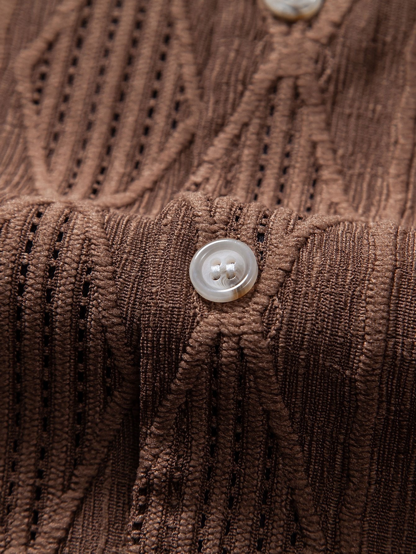 Jacquard Cuban Shirt & Textured Trousers Set