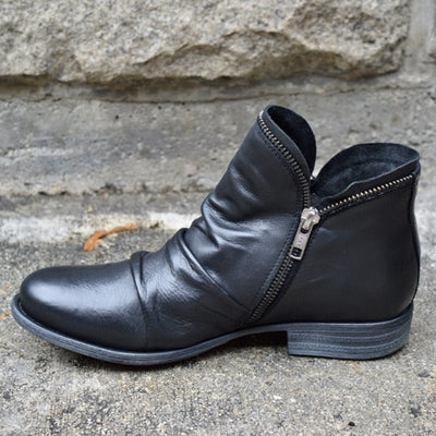Mariel - Leather Boots with Zip